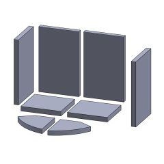 Feuerraumauskleidung 8-teilig passend für Rais 106 ** (Vermiculite)