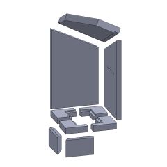 Feuerraumauskleidung 9-teilig (Vermiculite), passend für Cera Blackline 3 **