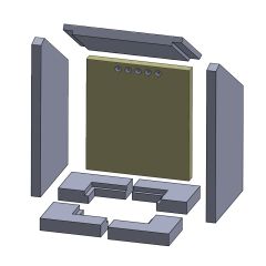 Rückwandstein 365 x 330 x 30 mm (Vermiculite) passend für Cera Quadrotherm **