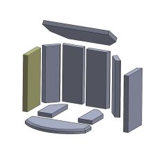 Wandstein vorne links/rechts 345 x 175 x 30 mm (Schamotte) passend für Attika **