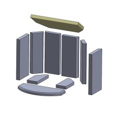 Heizgasumlenkplatte 430 x 218 x 25 mm (Schamotte) passend für Attika **