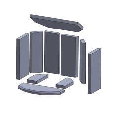 Feuerraumauskleidung 10-teilig passend für Attika ** (Schamotte)