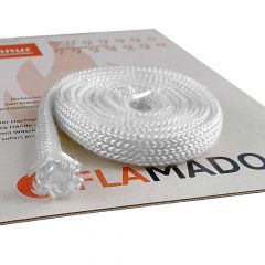 Flamado Hohlkordel-Dichtung Glasgewebe Ofen-Dichtschur 8mm x 1m, schamotte-shop.de