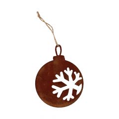Weihnachtsdeko Trend für drinnen und draußen | Christbaumkugel Advent | Edelrostoptik