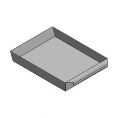 Aschekasten aus Stahlblech verzinkt 300x230x40 mm | Justus** | Flamado | Schamotte-Shop.de