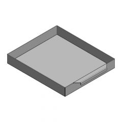 Aschekasten aus Stahlblech verzinkt 345x297x47 mm | Wamsler** | Flamado | Schamotte-Shop.de