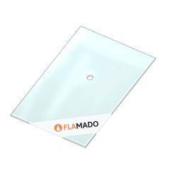 Glaskeramik Kaminscheibe 313x220x4mm (mit Bohrung) passend für La Nordica**