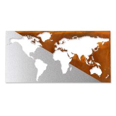 Edelrost Worldmap negativ XXL » Schamotte-Shop.de
