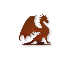 Edelrost Drache Gori mit Fuß