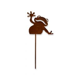 Edelrost Frosch Kuni mit Stecker » Schamotte-Shop.de