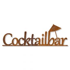 Edelrost Cocktailbar Aufhänger 20 x 60 cm