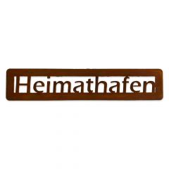 Edelrost Schrift Heimathafen » Schamotte-Shop.de