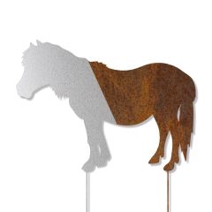 Edelrost Shetlandpony mit Stecker » Tierpark Edition » Schamotte-Shop.de