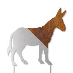 Edelrost Esel mit Stecker » Tierpark Edition » Schamotte-Shop.de