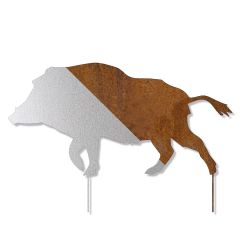 Edelrost Wildschwein mit Stecker » Tierpark Edition » Schamotte-Shop.de