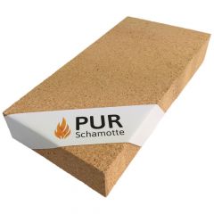 Schamotteplatte - 1 Stück, A35t - Größe: 400x250x50 mm - PUR Schamotte