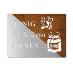 Edelrost Schild » Honig von fleißigen Bienen