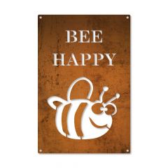 Edelrost Schild » Bee Happy