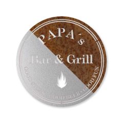 "Papas Bar" Edelrostschild von  Ø 25 cm bis Ø 40 cm