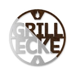 Edelrostschild Grillecke Ø 30 cm