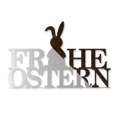 Frohe Ostern Aufsteller in Edelrost