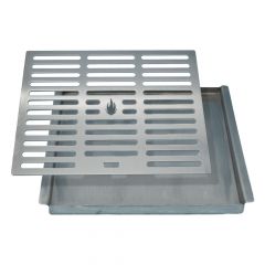 Grillwanne und Grillrost im Set 28 x 38 cm passend für WeGrill**