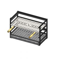 Grillschublade 58x30cm mit Rosten & Aschekasten