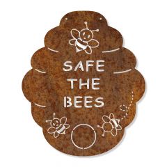 Edelrostschild Bienenstock - safe the bees