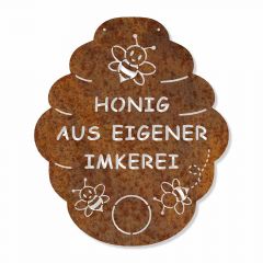 Edelrostschild Bienenstock - Honig aus eigener Imkerei