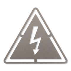 Hochspannung Piktogramm aus Edelstahl