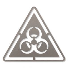 Warnung vor Infektion Piktogramm aus Edelstahl