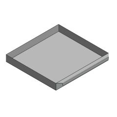 Aschekasten 345x340x40mm passend für Haas+Sohn **