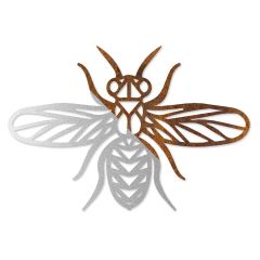 Edelrost Honigbiene - Wandbild in wählbarer Größe!