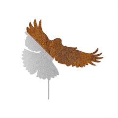 Edelrost Taube mit Stecker - Tierpark Edition