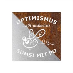 Sumsi mit Po - Edelrostschild Schamotte-Shop.de