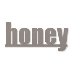 Edelstahl "Honey" Schriftzug mit Aufhänger