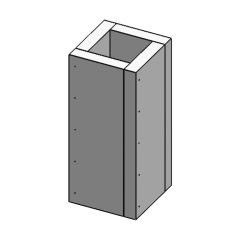 Leichtbauschornstein 500 mm Länge, Ø 80 bis 350 mm, Rohrstärke 0,5 bis 0,8 mm