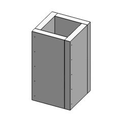 Leichtbauschornstein 500 mm Länge, Ø 80 bis 350 mm, Rohrstärke 0,5 und 25 mm Isolierung