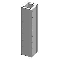Leichtbauschornstein 1000 mm Länge, Ø 80 bis 350 mm, Rohrstärke 0,5 bis 0,8 mm
