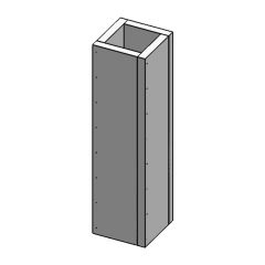 Leichtbauschornstein 1000 mm Länge, Ø 80 bis 350 mm, Rohrstärke 0,5 mm und 25 mm Isolierung