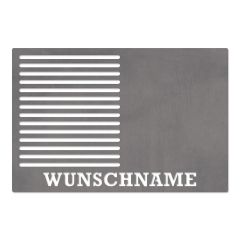 Grillkombi aus Stahl mit Wunschnamen 60 x 40 cm Schamotte-Shop.de