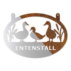 Edelrost Hofschild Entenstall 35 x 50 cm Schamotte-Shop.de