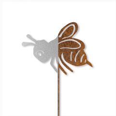 Edelrost kleine Biene mit Stecker » Schamotte-Shop.de