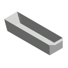 Aschekasten aus Stahlblech 130x450x85mm | Wamsler** | Flamado | Schamotte-Shop.de