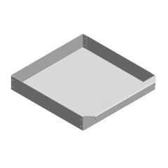 Aschekasten aus Stahlblech 270x270x45mm  Oranier Astra  Flamado  Schamotte-Shop.de