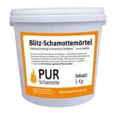 Blitz-Schamottemörtel 1kg Dose | Dose | PUR Schamotte | Schamotte-Shop.de