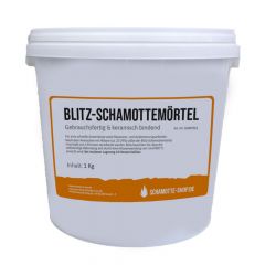 Blitz-Schamottemörtel "PUR Schamotte" 1kg Dose (keramische Abbindung)