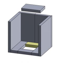 Bodenstein vorne hinten Justus Falun** | Feuerraumauskleidung | Schamotte-Shop.de