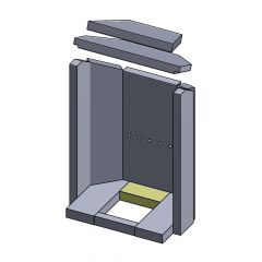 Bodenstein hinten Justus Island 5A** | Feuerraumauskleidung | Schamotte-Shop.de