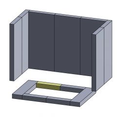 Bodenstein vorne/hinten | Techfire** | Feuerraumauskleidung | Schamotte-Shop.de